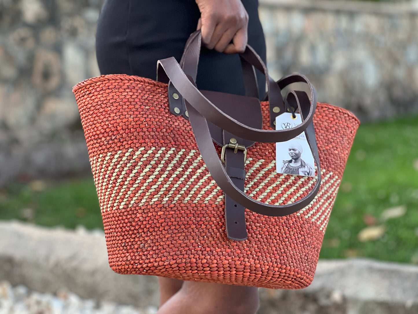 BEBA Tote Bag - Nyagala Rust & Natural