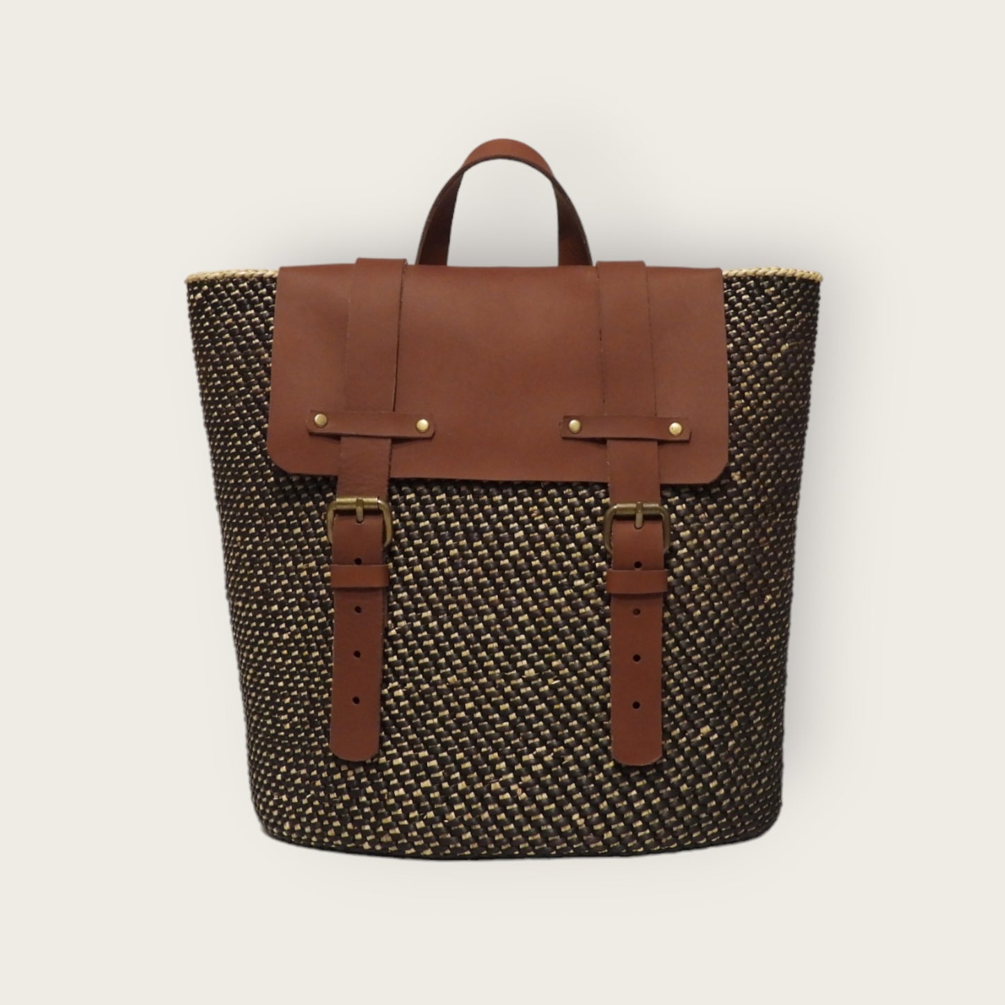 MGONGONI Backpack Flap - Black&Natural
