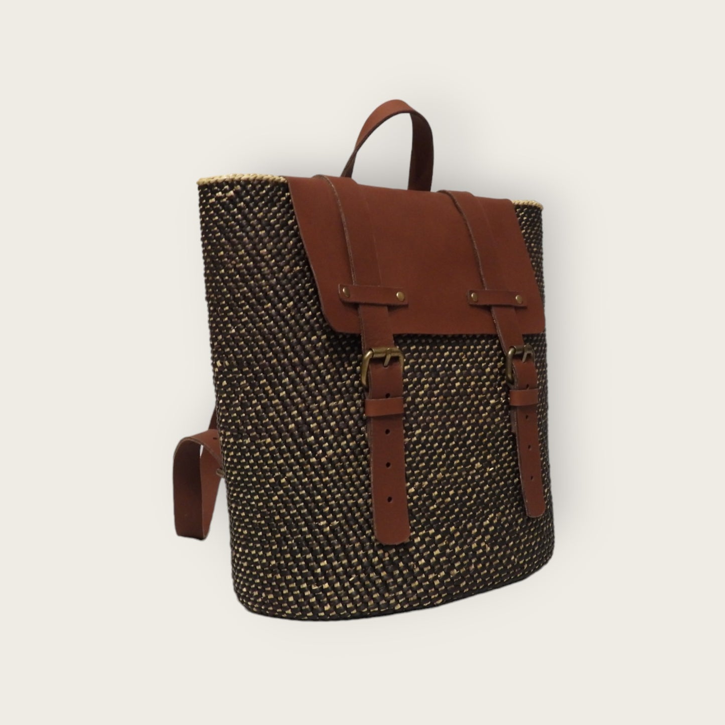 MGONGONI Backpack Flap - Black&Natural