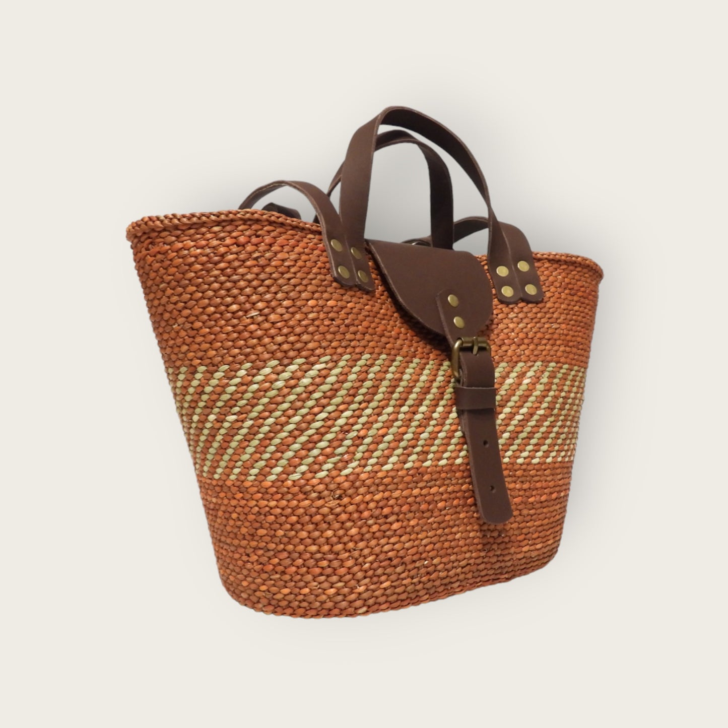 BEBA Tote Bag - Nyagala Rust & Natural