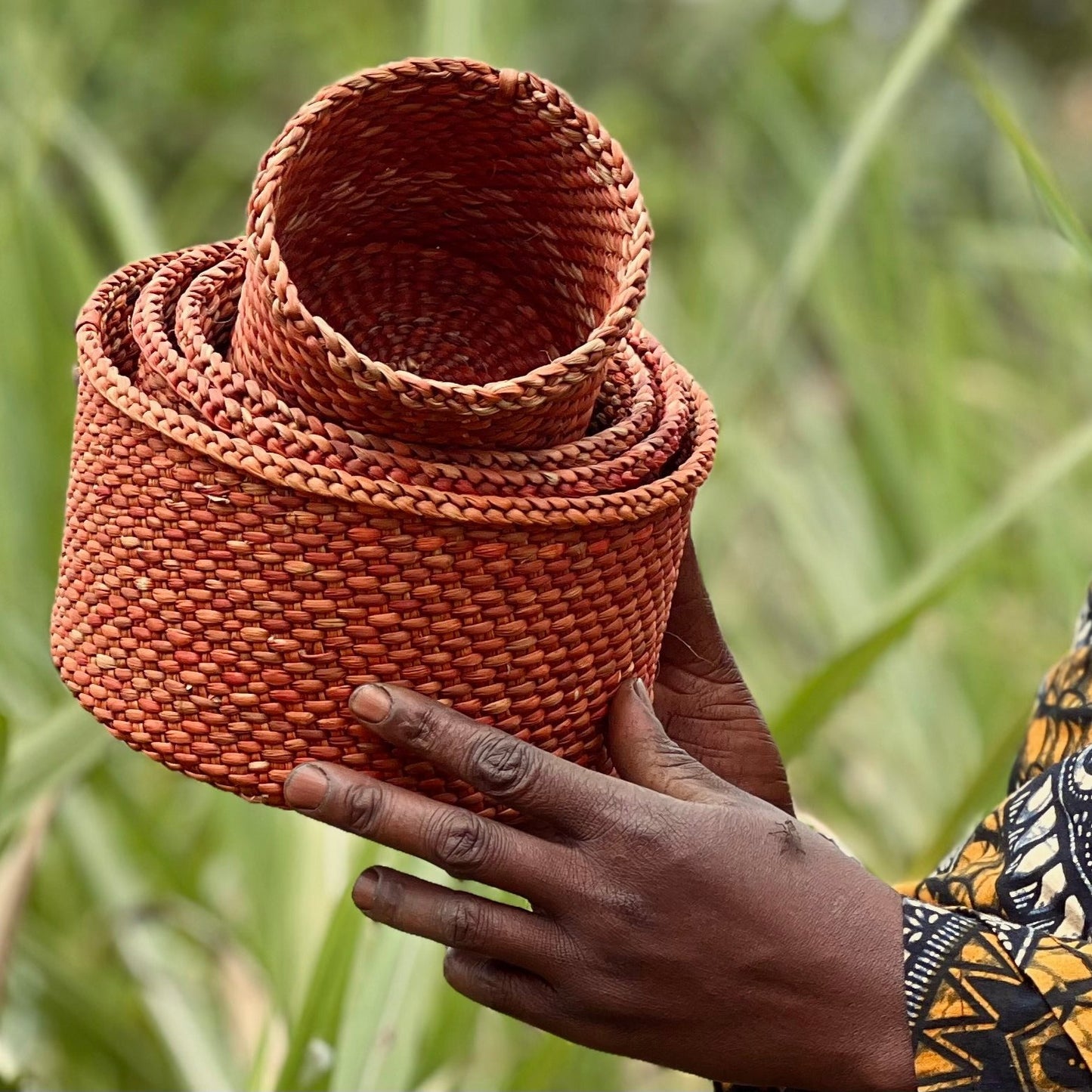 HIFADHI Basket Set of 4 - Rust