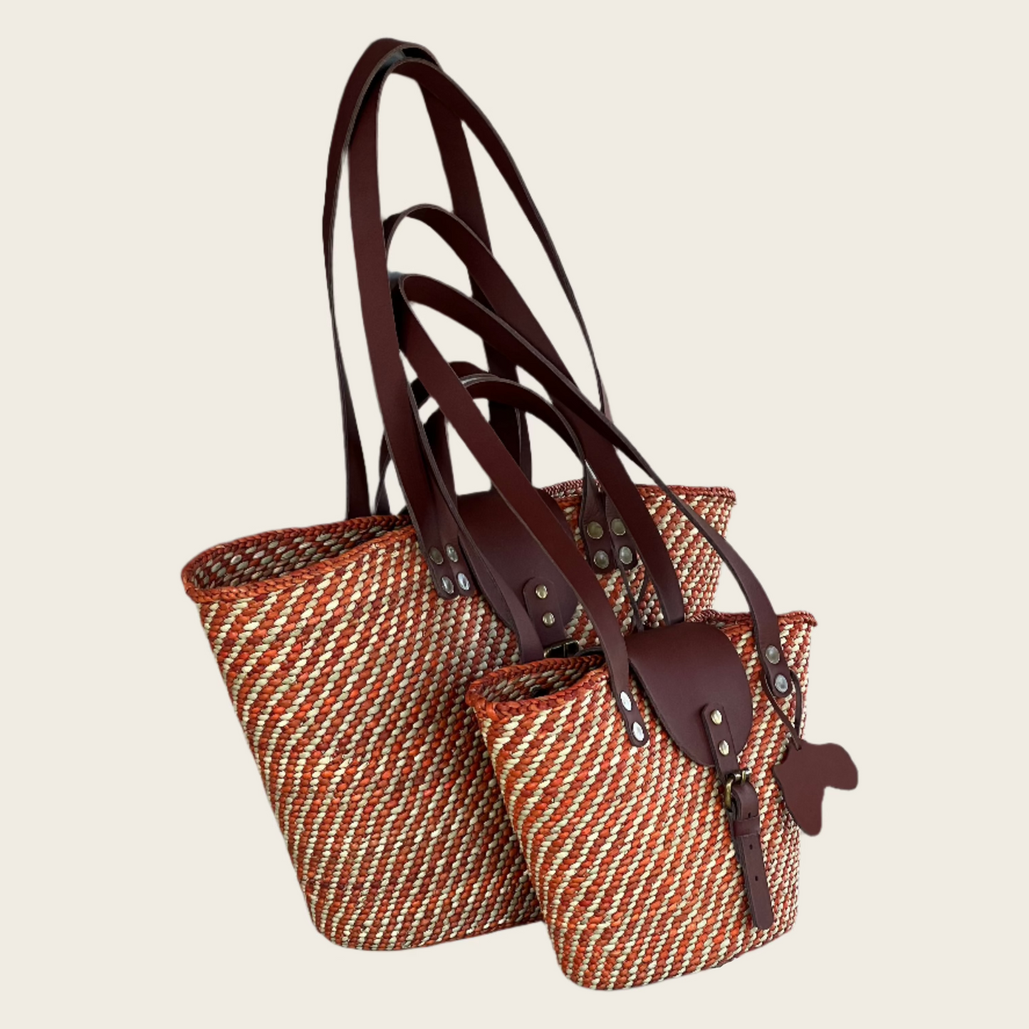 BEBA Tote Bag - Rust and Natural