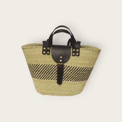 BEBA Tote Bag - Nyagala Mstari Natural & Black
